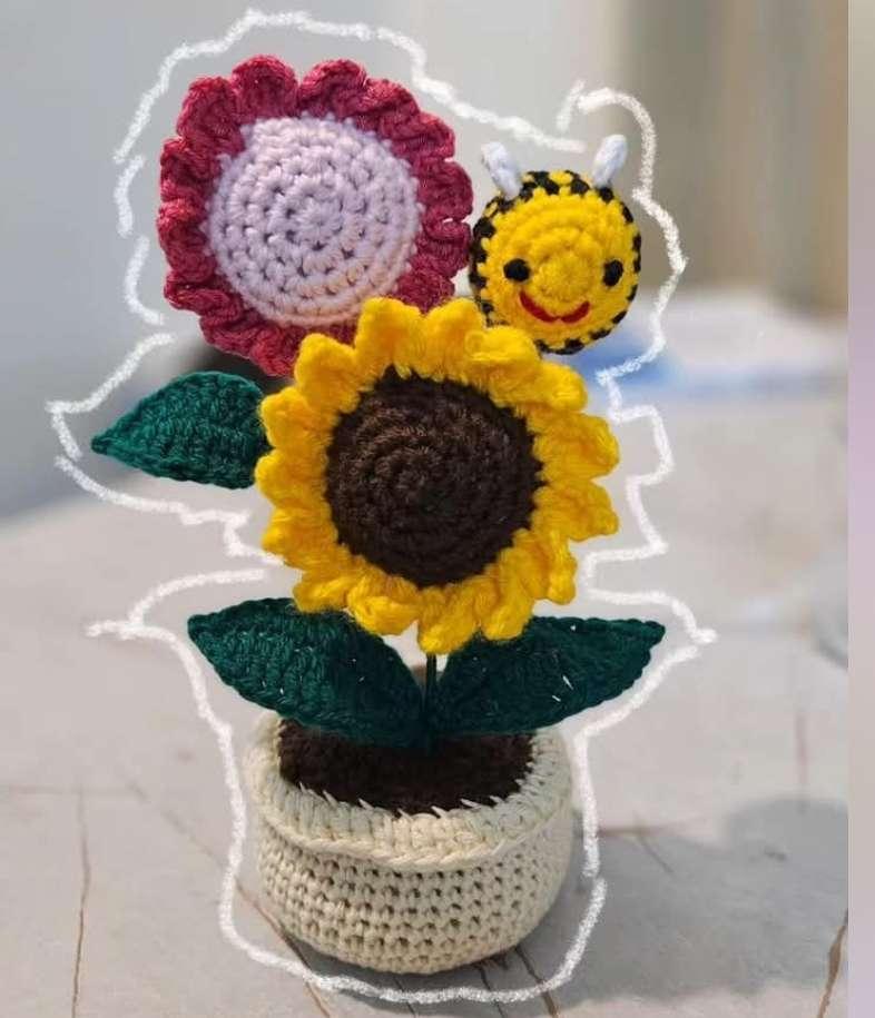 Blossem pot - 3 flower - Image 1