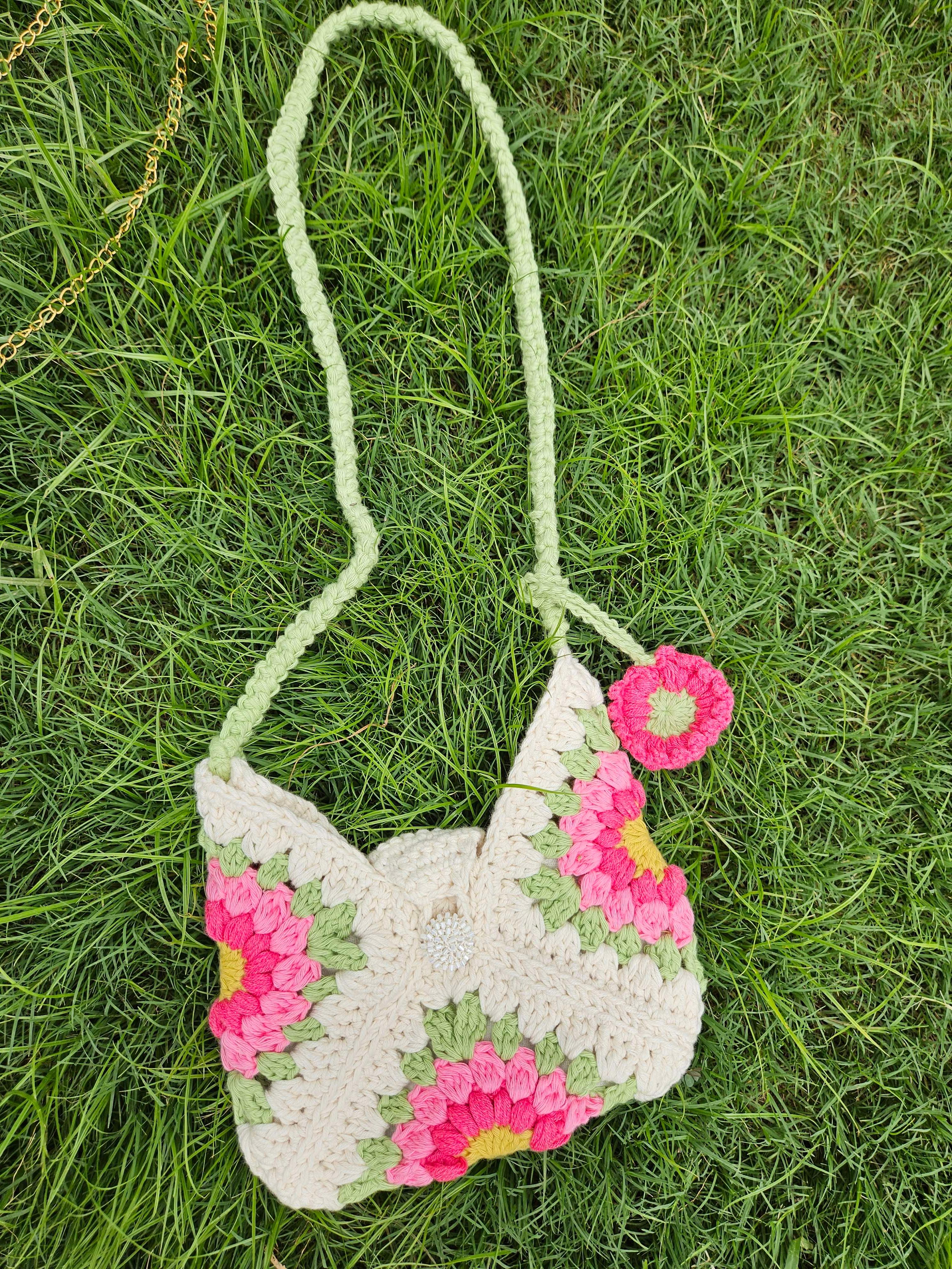 Granny square- flower design bag - Image 1