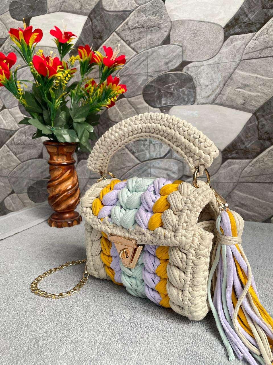 Tshirt yarn handbag - Image 1