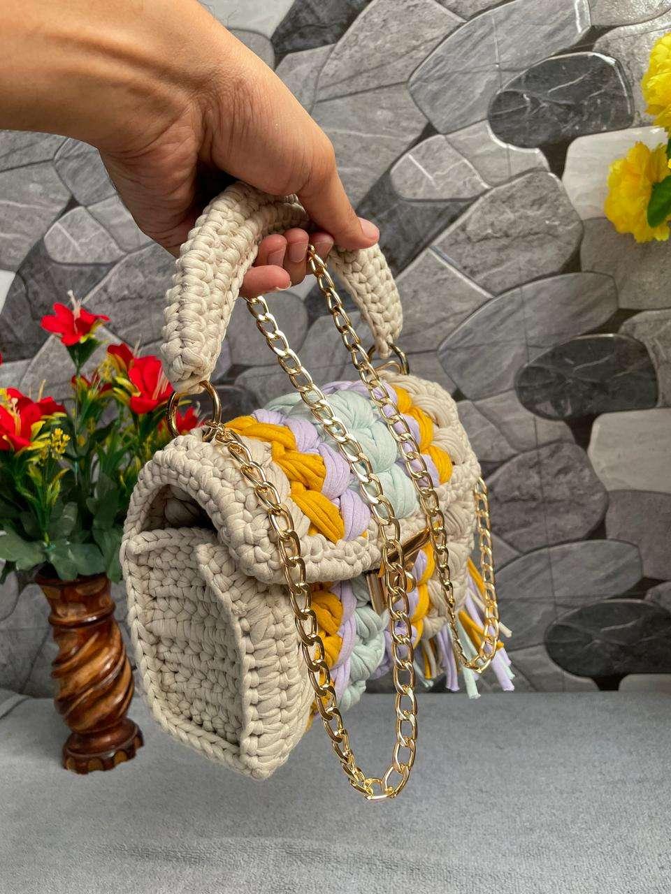 Tshirt yarn handbag - Thumbnail 3