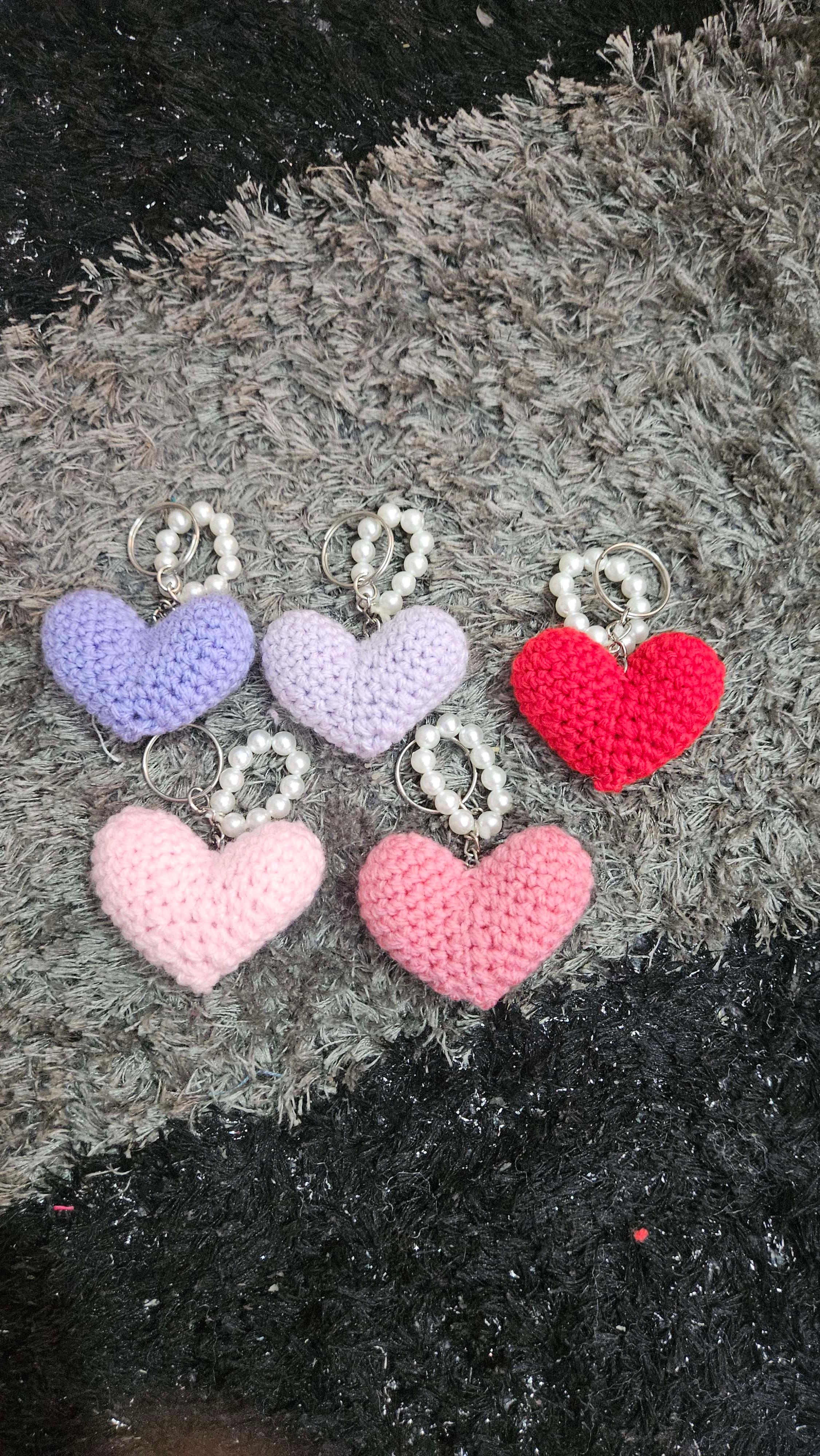 Heart with pearls keychain - Image 1